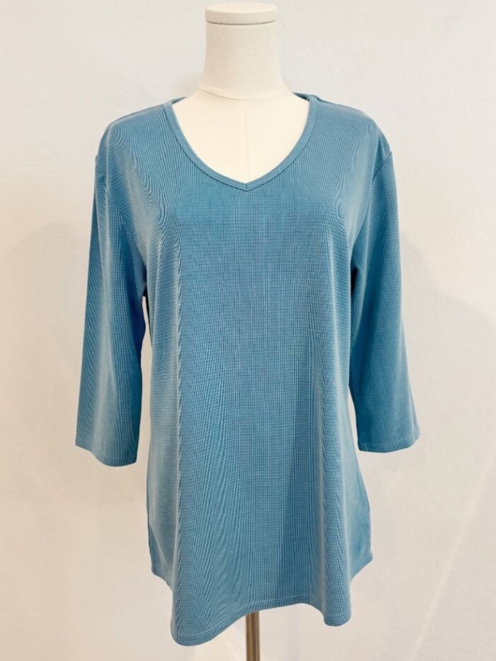 Segments V Neck Striped Longline Shirt Large Gorpcore Granola Boho Tunic Top